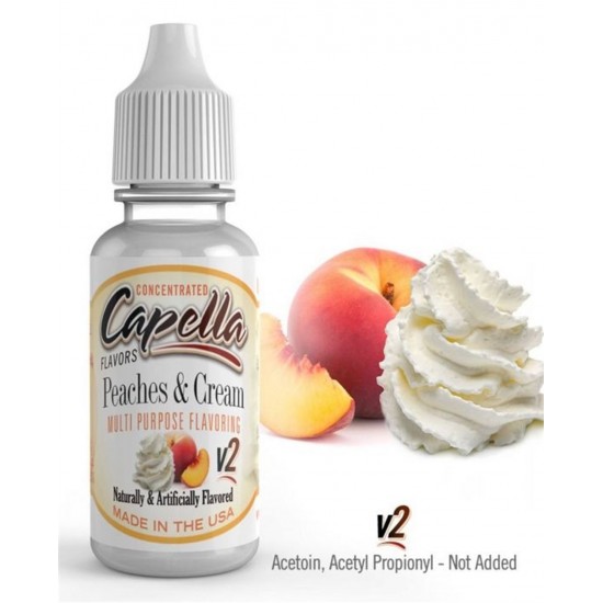 Capella Peaches & Cream v2 - 10 ml Dolum Aroma